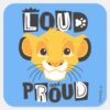 Simba Loud And Proud Square Sticker