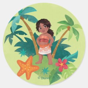 Simea Island Graphic Classic Round Sticker