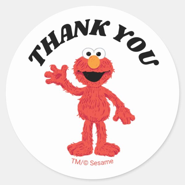 Simple_Elmo_1st_Birthday_Thank_You_Classic_Round_Sticker_1 Simple Elmo 1st Birthday Thank You Classic Round Sticker