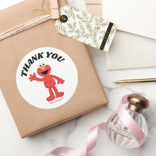 Simple_Elmo_1st_Birthday_Thank_You_Classic_Round_Sticker_5 Simple Elmo 1st Birthday Thank You Classic Round Sticker