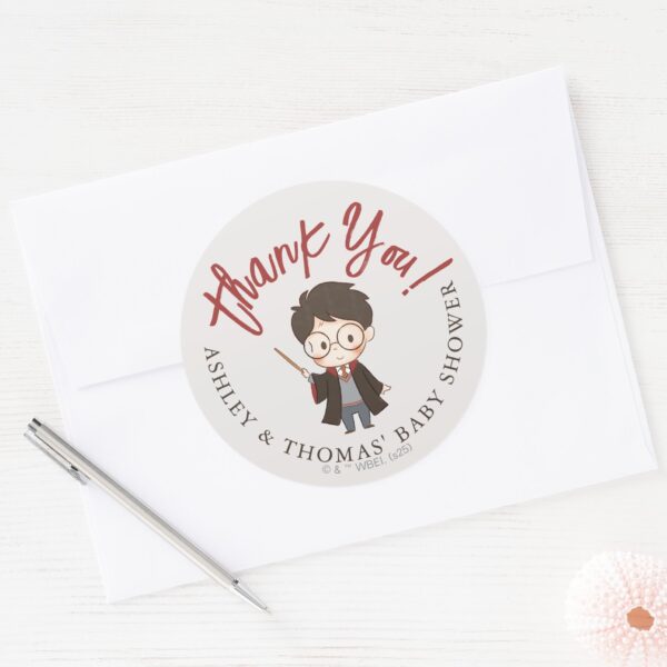 Simple_Harry_Potter_Baby_Shower_Classic_Round_Sticker_3 Simple Harry Potter Baby Shower Classic Round Sticker