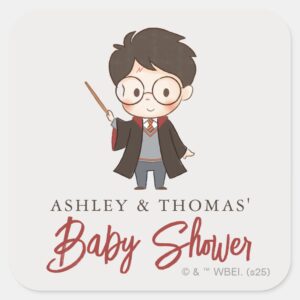 Simple Harry Potter Baby Shower Square Sticker
