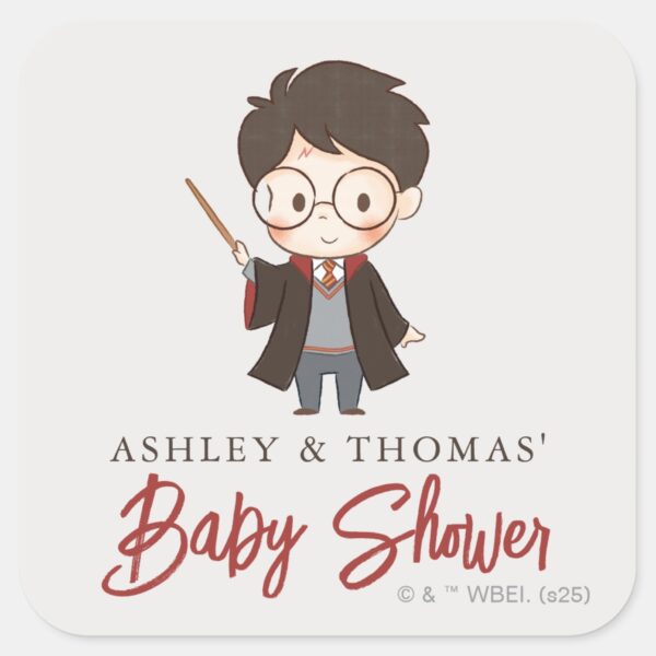 Simple_Harry_Potter_Baby_Shower_Square_Sticker_1 Simple Harry Potter Baby Shower Square Sticker