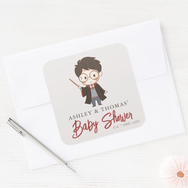Simple_Harry_Potter_Baby_Shower_Square_Sticker_3 Simple Harry Potter Baby Shower Square Sticker