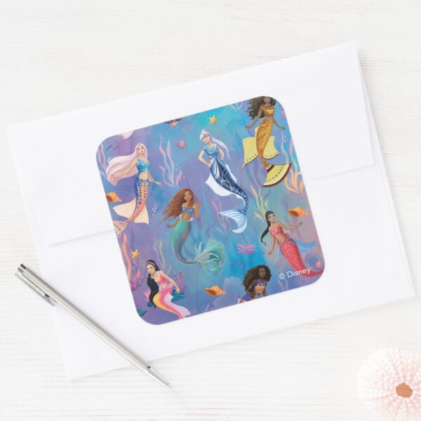 Sisters_of_the_Sea_Ocean_Pattern_Square_Sticker_3 Sisters Of The Sea Ocean Pattern Square Sticker