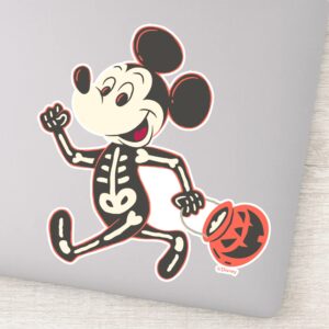 Skeleton Mickey On Halloween Sticker