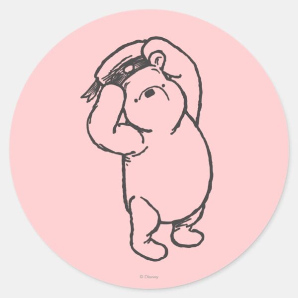 Sketch Winnie The Pooh 1 Classic Round Sticker