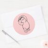 Sketch Winnie The Pooh 1 Classic Round Sticker