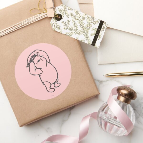 Sketch Winnie The Pooh 1 Classic Round Sticker