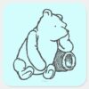 Sketch_Winnie_the_Pooh_2_Square_Sticker_1 Sketch Winnie The Pooh 2 Square Sticker