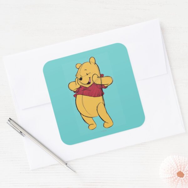 Sketch_Winnie_the_Pooh_Square_Sticker_3 Sketch Winnie The Pooh Square Sticker
