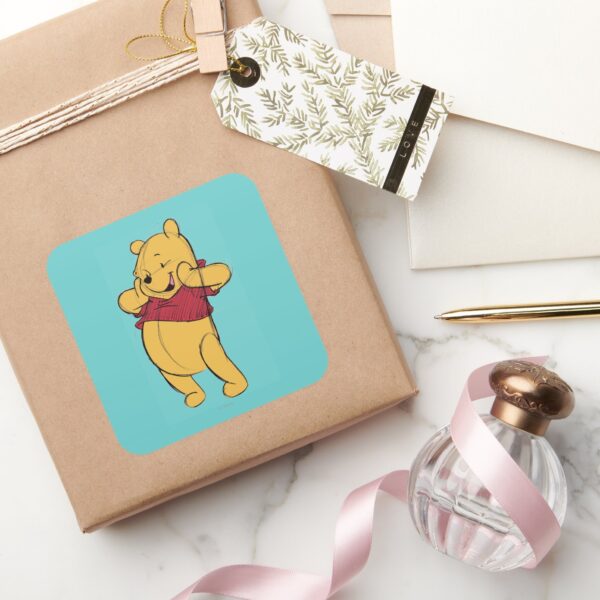 Sketch_Winnie_the_Pooh_Square_Sticker_5 Sketch Winnie The Pooh Square Sticker