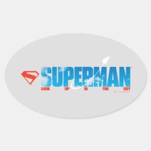 Skybound Superman Silhouette Oval Sticker