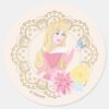 Sleeping_Beauty___Floral_Gold_Confetti_Classic_Round_Sticker_2 Sleeping Beauty Floral Gold Confetti Classic Round Sticker