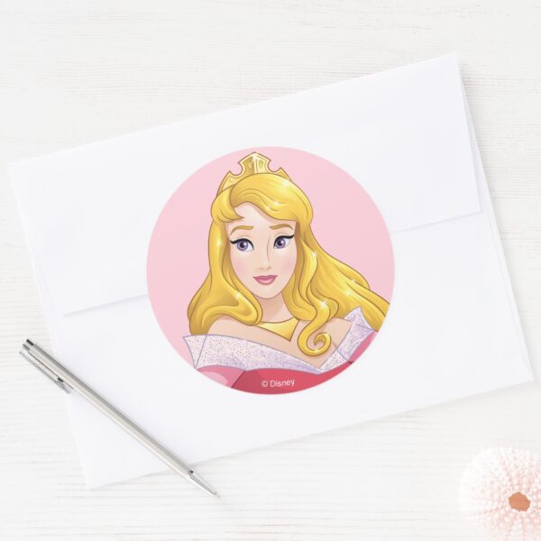 Sleeping_Beauty___Princesses_Rule!_Classic_Round_Sticker_3 Sleeping Beauty Princesses Rule Classic Round Sticker