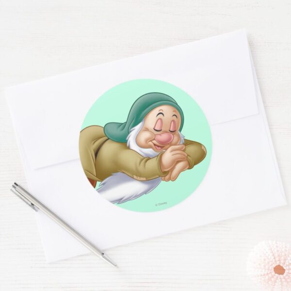 Sleepy Classic Round Sticker