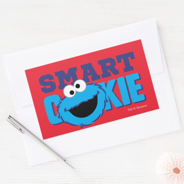 Smart_Cookie_Monster_Rectangular_Sticker_3 Smart Cookie Monster Rectangular Sticker