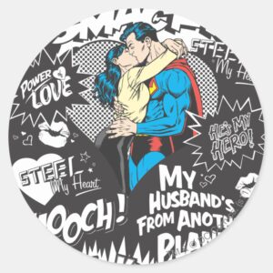 Smooch Smack Collage Classic Round Sticker