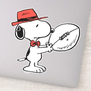 Snoopy Varsity Sports Football Sticker