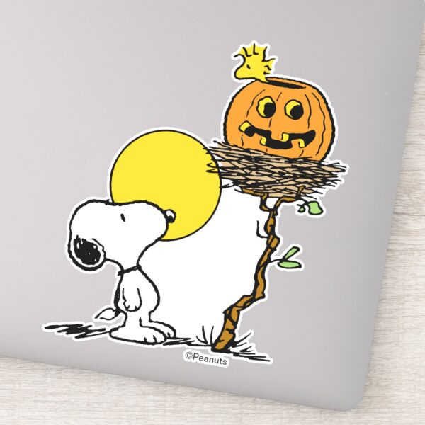 Snoopy_&_Woodstock_Nest_With_Jack_O'_Lantern_Sticker_9 Snoopy Woodstock Nest With Jack O Lantern Sticker