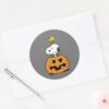 Snoopy_&_Woodstock_Pumpkin_Classic_Round_Sticker_3 Snoopy Woodstock Pumpkin Classic Round Sticker