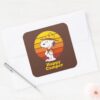 Snoopy___Beagle_Scout_-_Happy_Camper_Square_Sticker_3 Snoopy Beagle Scout Happy Camper Square Sticker