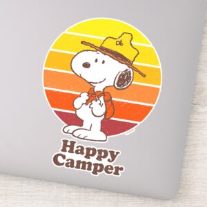 Snoopy___Beagle_Scout_-_Happy_Camper_Sticker_9 Snoopy Beagle Scout Happy Camper Sticker