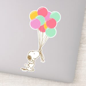Snoopy And Balloons Sticker