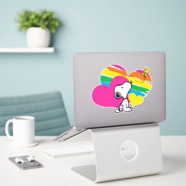 Snoopy_and_Woodstock___Rainbow_Hearts_Sticker_3 Snoopy And Woodstock Rainbow Hearts Sticker