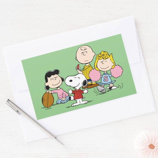 Snoopy_and_the_Gang_Play_Football_Rectangular_Sticker_3 Snoopy And The Gang Play Football Rectangular Sticker