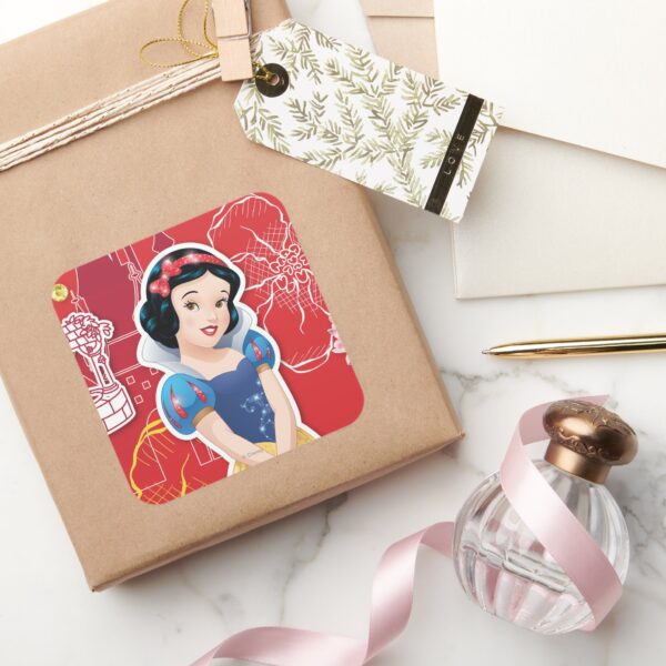 Snow_White_-_Cheerful_and_Caring_Square_Sticker_5 Snow White Cheerful And Caring Square Sticker
