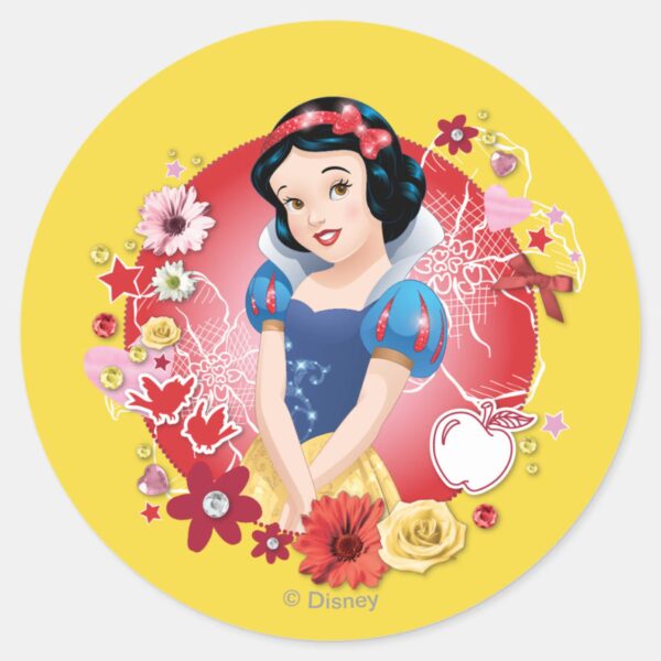 Snow_White_-_Fairest_In_The_Land_Classic_Round_Sticker_1 Snow White Fairest In The Land Classic Round Sticker