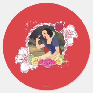 Snow White Kind To All Big And Small Classic Round Sticker