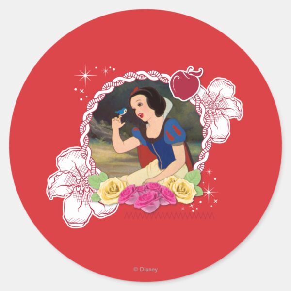 Snow_White_-_Kind_to_all_Big_and_Small_Classic_Round_Sticker_1 Snow White Kind To All Big And Small Classic Round Sticker
