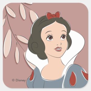 Snow White Captured Moment Square Sticker