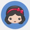 Snow_White_Emoji_Classic_Round_Sticker_1 Snow White Emoji Classic Round Sticker