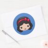 Snow_White_Emoji_Classic_Round_Sticker_3 Snow White Emoji Classic Round Sticker