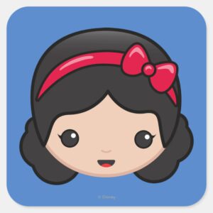 Snow White Emoji Square Sticker