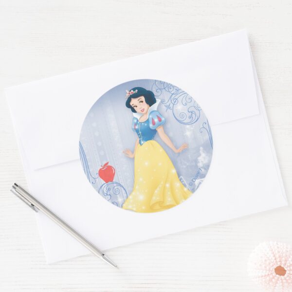 Snow_White_Princess_Classic_Round_Sticker_3 Snow White Princess Classic Round Sticker
