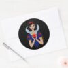Snow White Stylized Character Badge Classic Round Sticker
