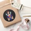 Snow White Stylized Character Badge Classic Round Sticker