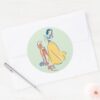 Snow_White_&_Dopey_with_Friends_Classic_Round_Sticker_3 Snow White Dopey With Friends Classic Round Sticker