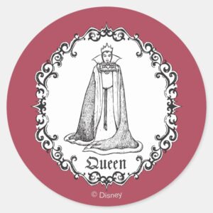 Snow White Evil Queen Vintage Villain Classic Round Sticker