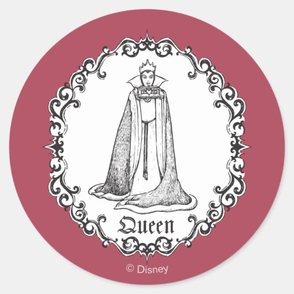 Snow_White___Evil_Queen_-_Vintage_Villain_Classic_Round_Sticker_1 Snow White Evil Queen Vintage Villain Classic Round Sticker