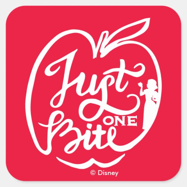 Snow_White___Just_One_Bite_-_White_Square_Sticker_1 Snow White Just One Bite White Square Sticker