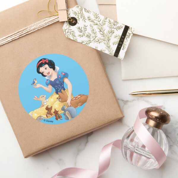 Snow_White___Make_Time_For_Buddies_Classic_Round_Sticker_5 Snow White Make Time For Buddies Classic Round Sticker