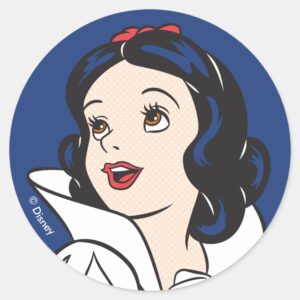 Snow_White___One_Bite_Classic_Round_Sticker_1 Snow White One Bite Classic Round Sticker