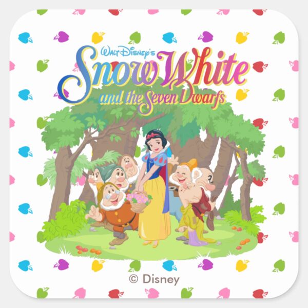 Snow_White_&_the_Seven_Dwarfs___Wishes_Come_True_Square_Sticker_1 Snow White The Seven Dwarfs Wishes Come True Square Sticker