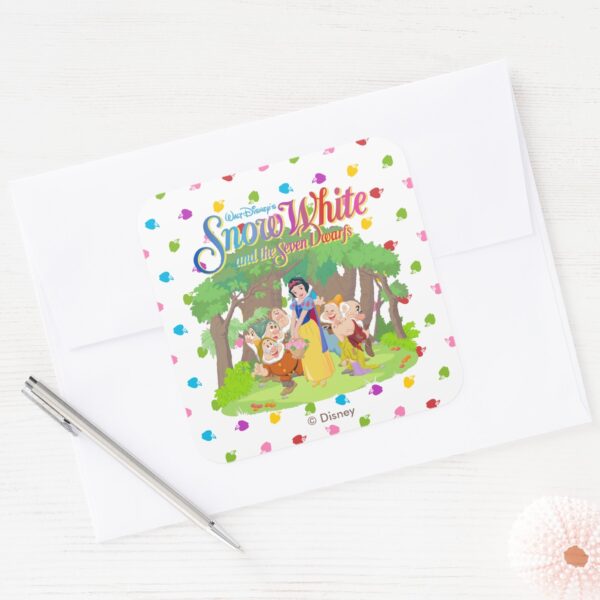 Snow_White_&_the_Seven_Dwarfs___Wishes_Come_True_Square_Sticker_3 Snow White The Seven Dwarfs Wishes Come True Square Sticker