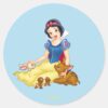 Snow_White_and_Animal_Friends_Classic_Round_Sticker_1 Snow White And Animal Friends Classic Round Sticker